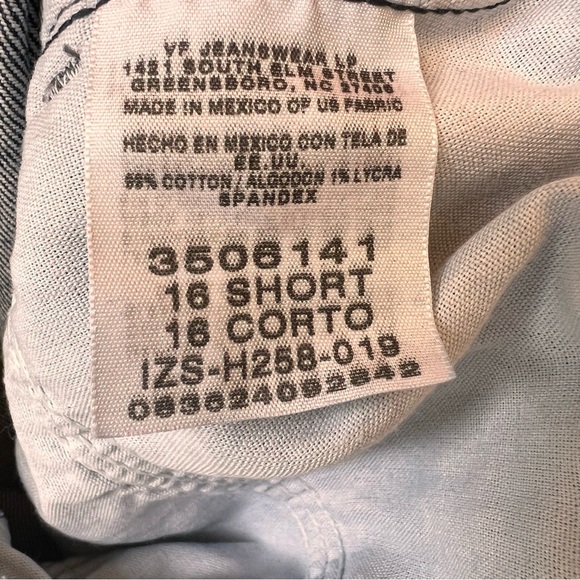 Vintage Lee Jeans Size 16S Short Side Elastic At The Waist 90s Faded Dark Wash - Picture 4 of 8